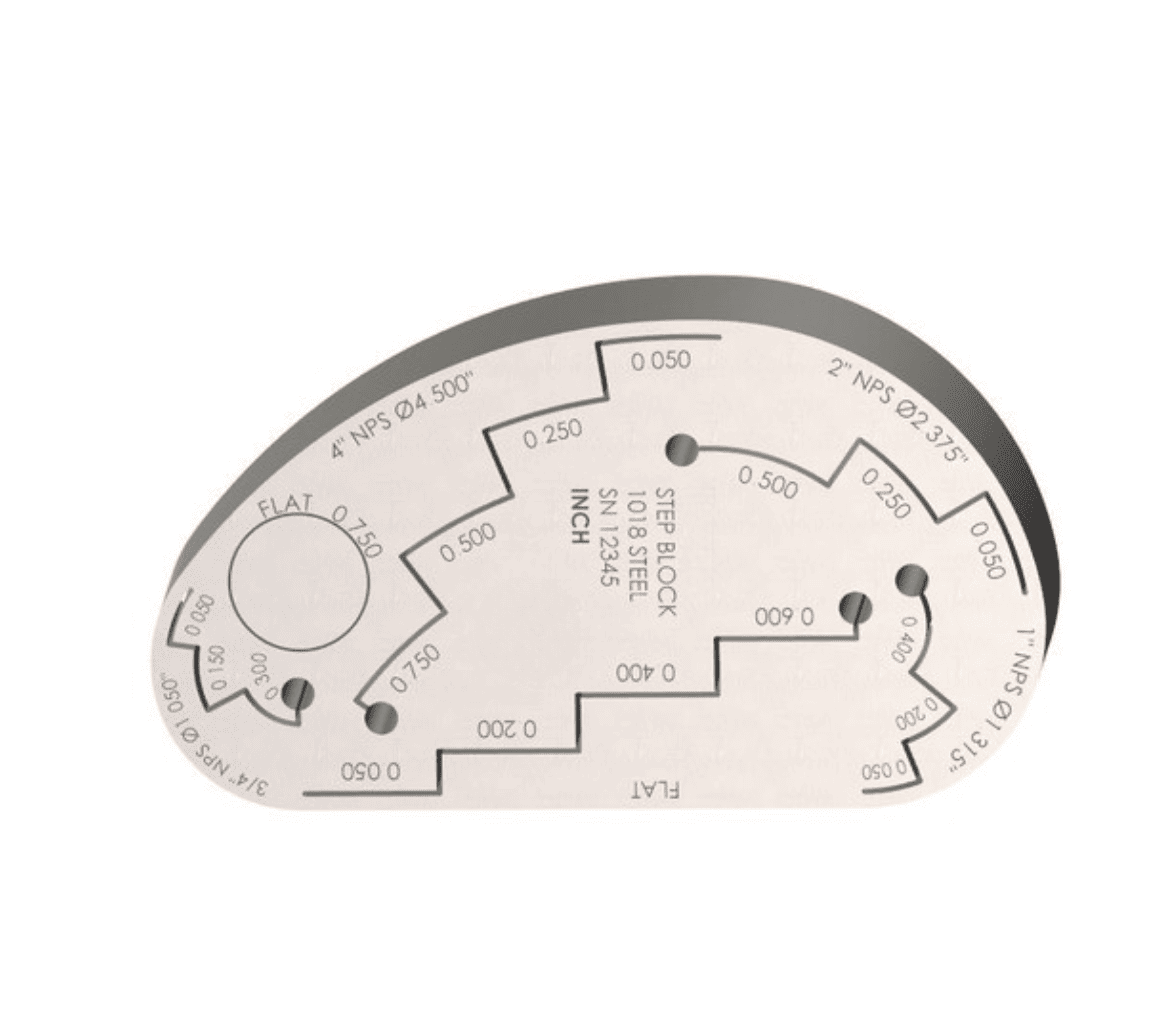 WCVD Thickness Calibration Block (Wide Coverage Multiple Diameter) - Main View